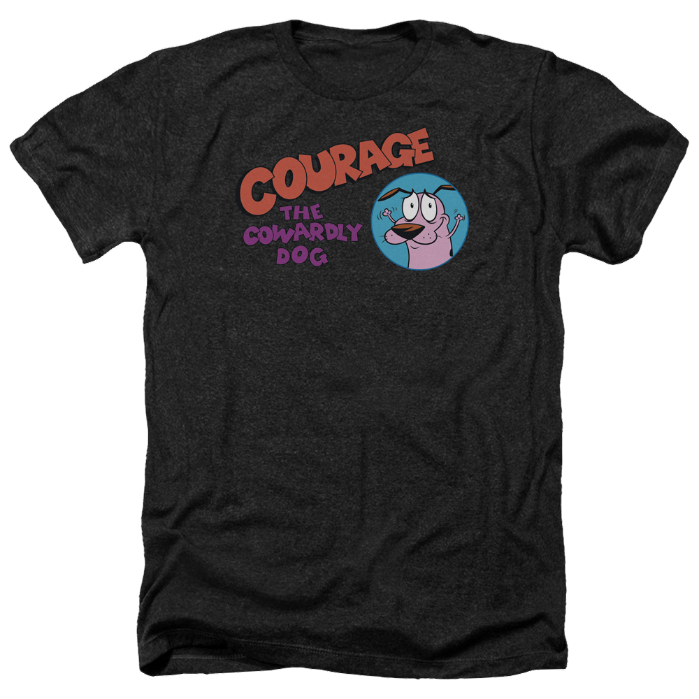 Courage The Cowardly Dog Courage Logo - Men's Heather T-Shirt Men's Heather T-Shirt Courage the Cowardly Dog