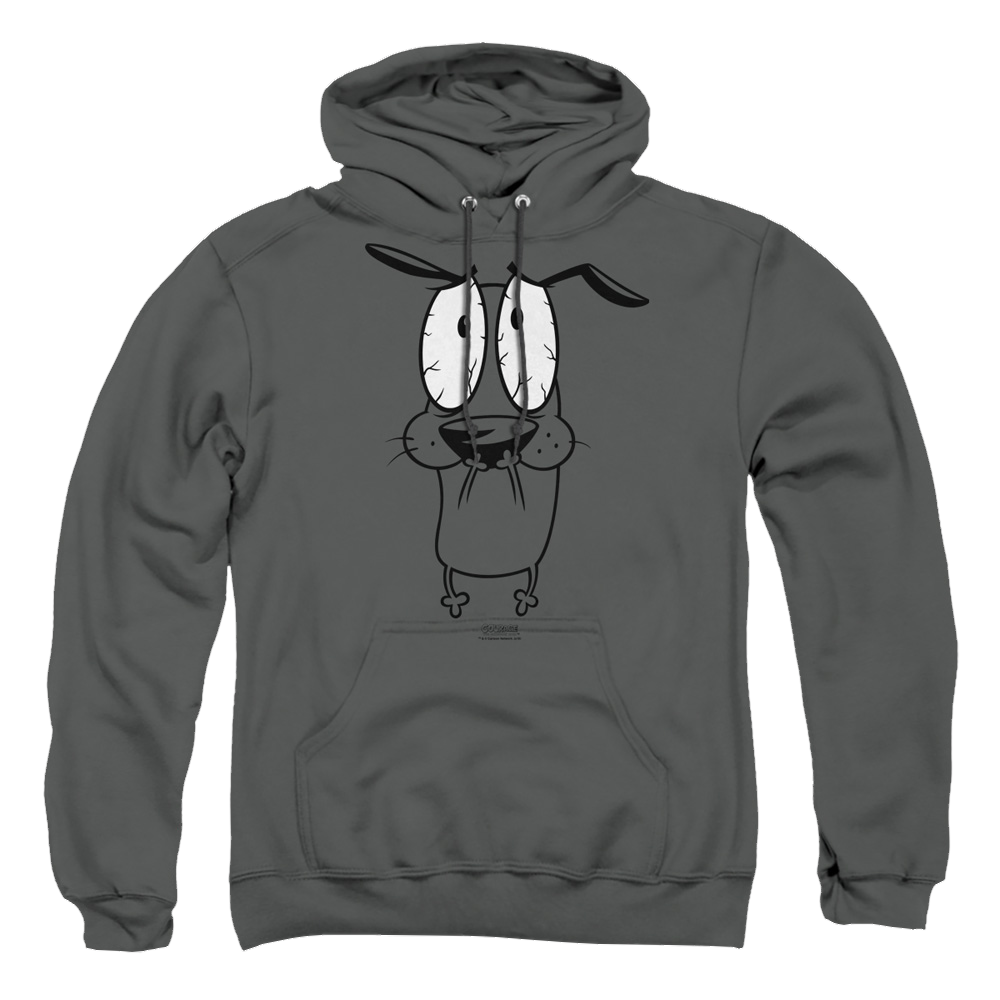 Courage The Cowardly Dog Scared - Pullover Hoodie Pullover Hoodie Courage the Cowardly Dog