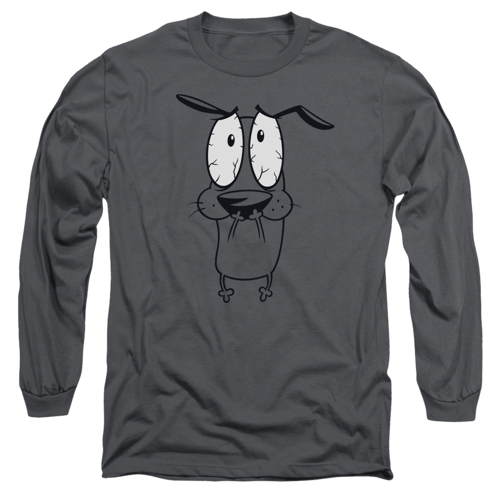 Courage The Cowardly Dog Scared - Men's Long Sleeve T-Shirt Men's Long Sleeve T-Shirt Courage the Cowardly Dog