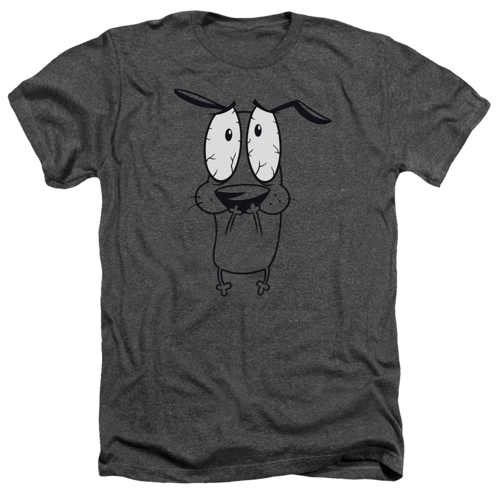 Courage The Cowardly Dog Scared - Men's Heather T-Shirt Men's Heather T-Shirt Courage the Cowardly Dog