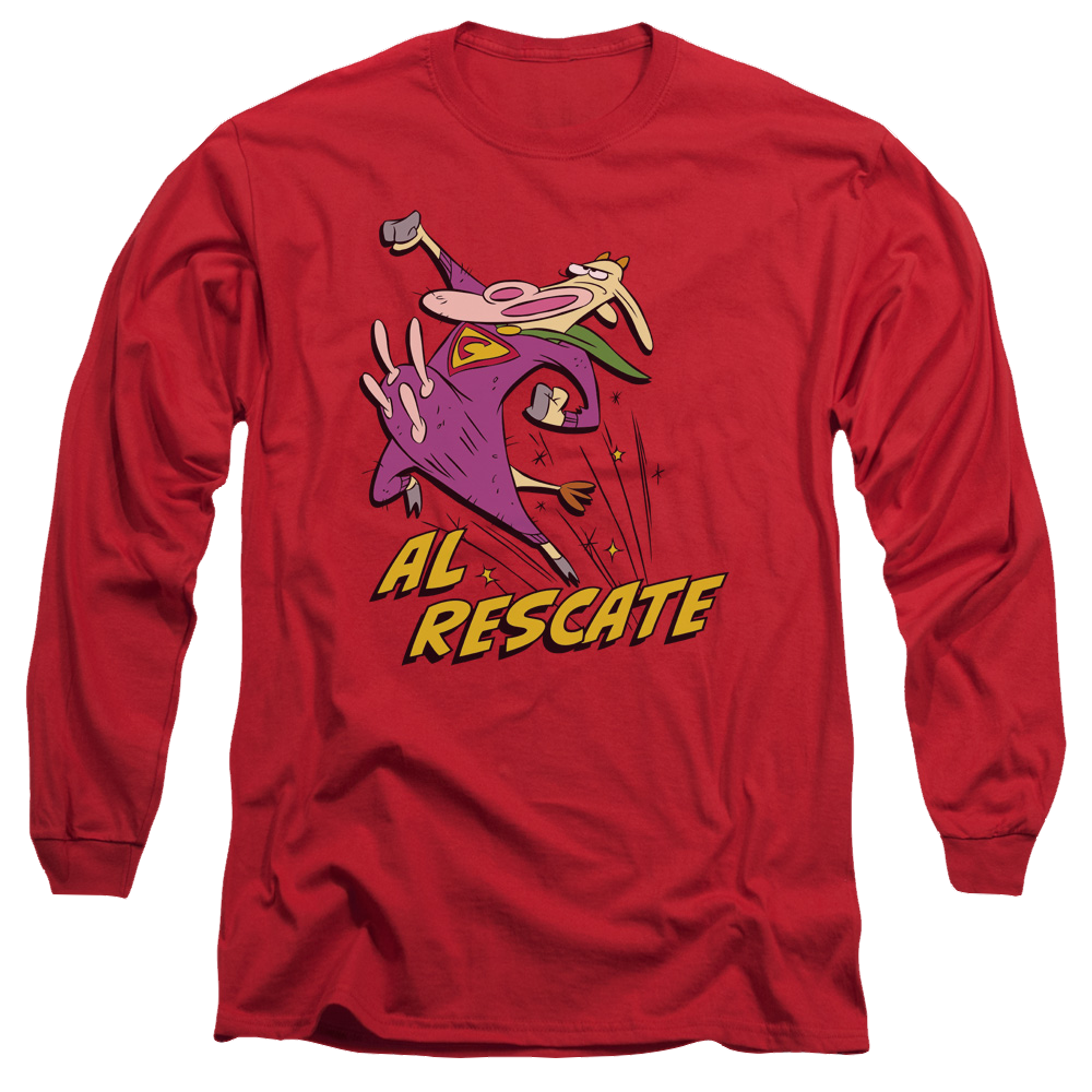 Cow and Chicken Al Rescate - Men's Long Sleeve T-Shirt Men's Long Sleeve T-Shirt Cow and Chicken
