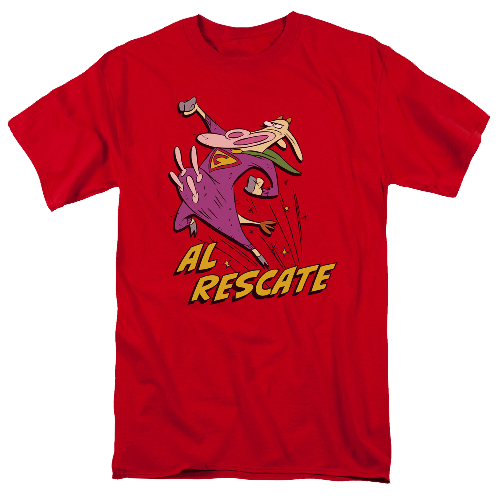 Cow and Chicken Al Rescate - Men's Regular Fit T-Shirt Men's Regular Fit T-Shirt Cow and Chicken