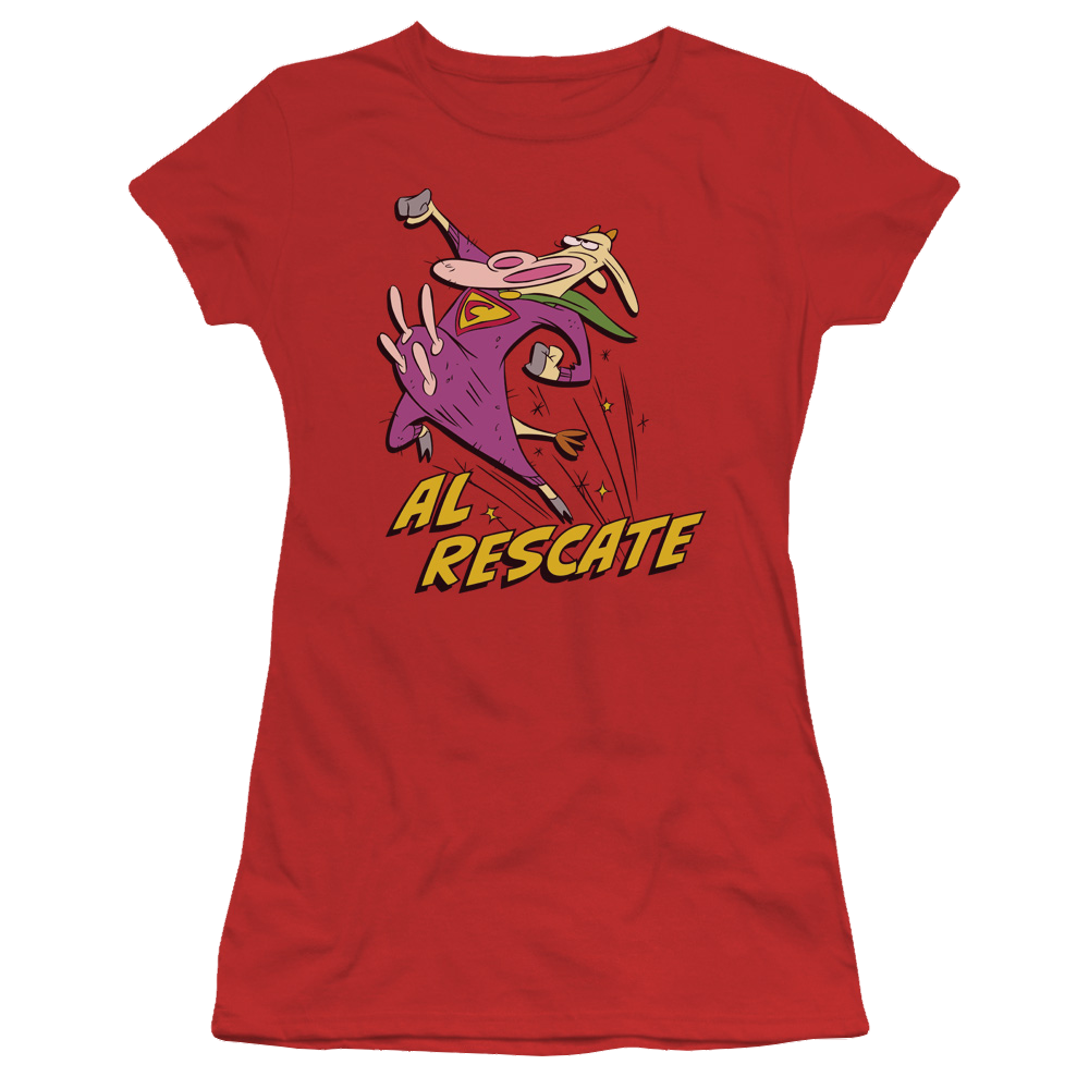 Cow and Chicken Al Rescate - Juniors T-Shirt Juniors T-Shirt Cow and Chicken