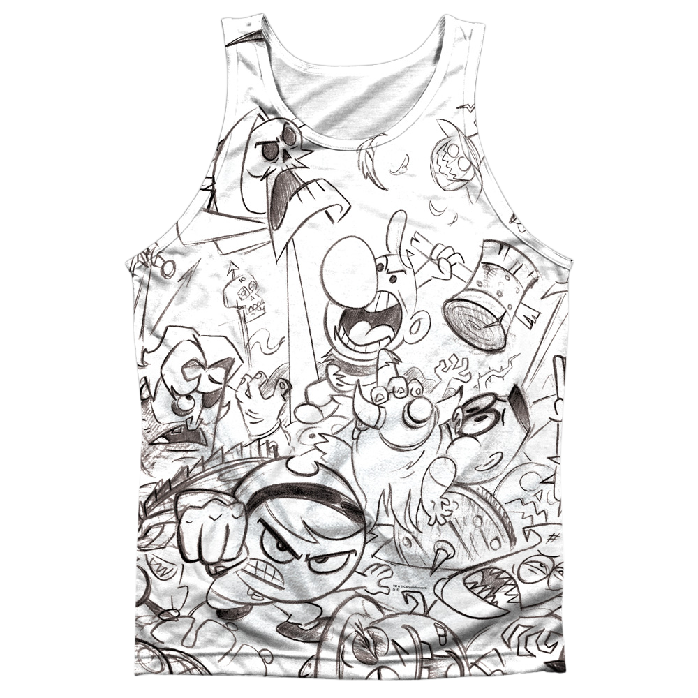 Grim Adventures of Billy & Mandy, The Brawl - Men's All Over Print Tank Top Men's All Over Print Tank The Grim Adventures of Billy & Mandy