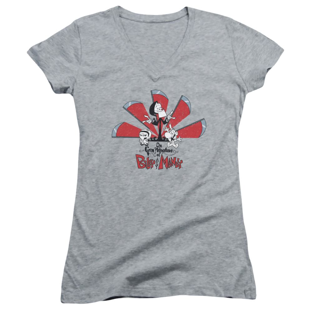 Grim Adventures of Billy & Mandy, The Grim Adventures - Juniors V-Neck T-Shirt Juniors V-Neck T-Shirt The Grim Adventures of Billy & Mandy