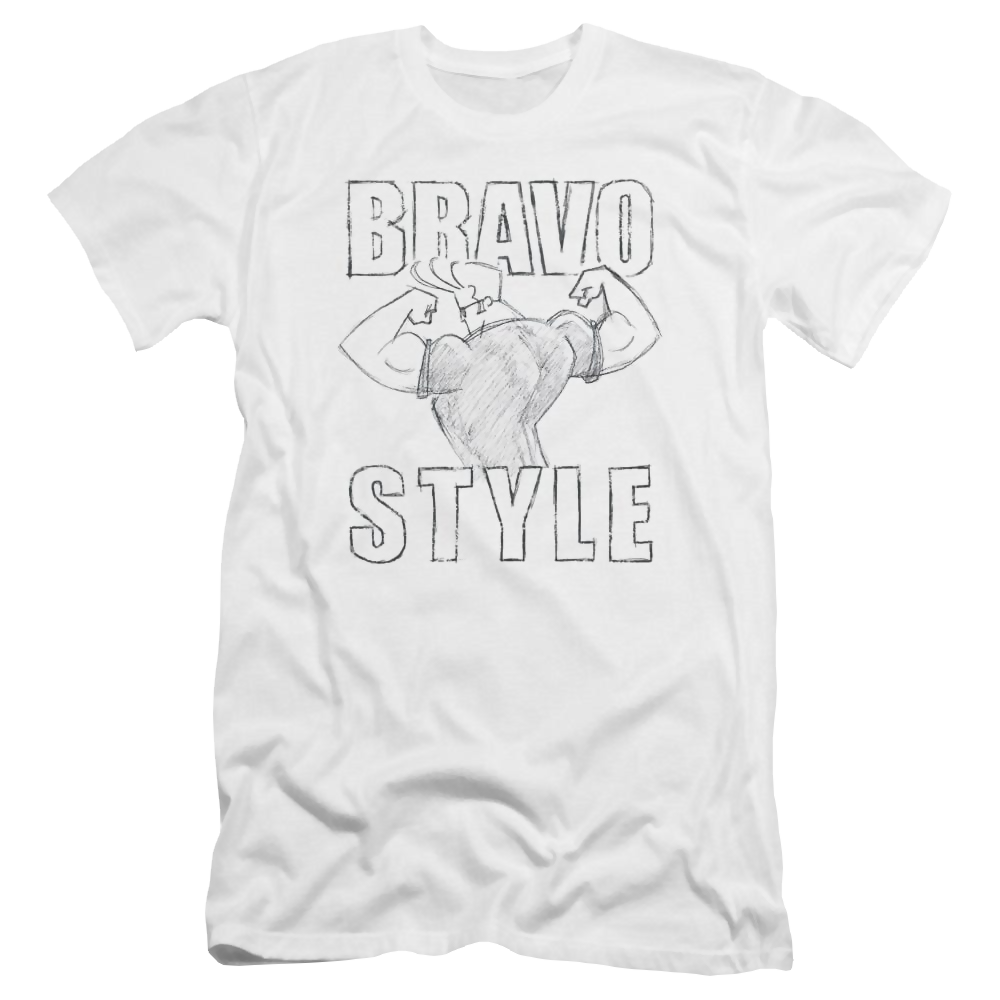 Johnny Bravo Bravo Style Men's Premium Slim Fit T-Shirt Men's Premium Slim Fit T-Shirt Johnny Bravo