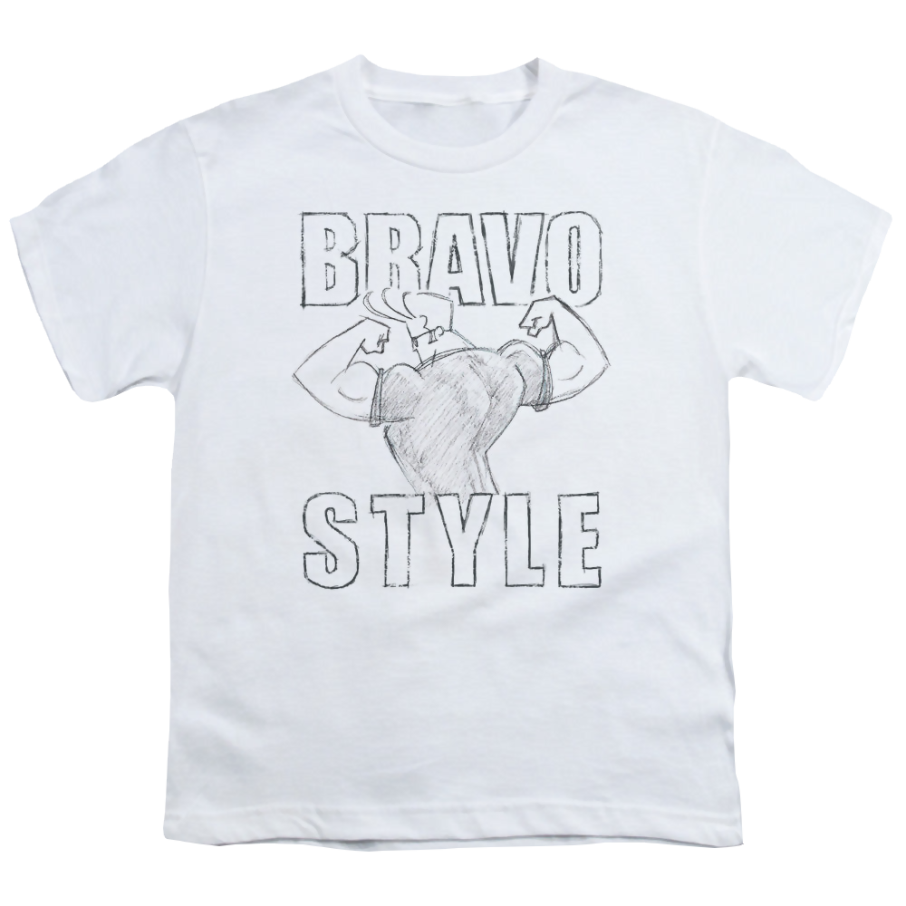 Johnny Bravo Bravo Style - Youth T-Shirt Youth T-Shirt (Ages 8-12) Johnny Bravo