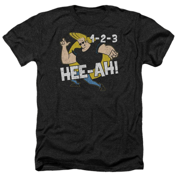 Johnny Bravo 123 Men's Heather T-Shirt Men's Heather T-Shirt Johnny Bravo