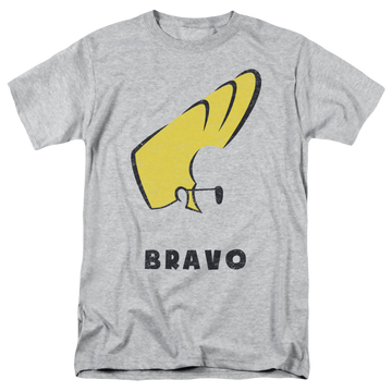 Athletic heather men's regular fit t-shirt with Johnny Bravo Johnny Hair graphic