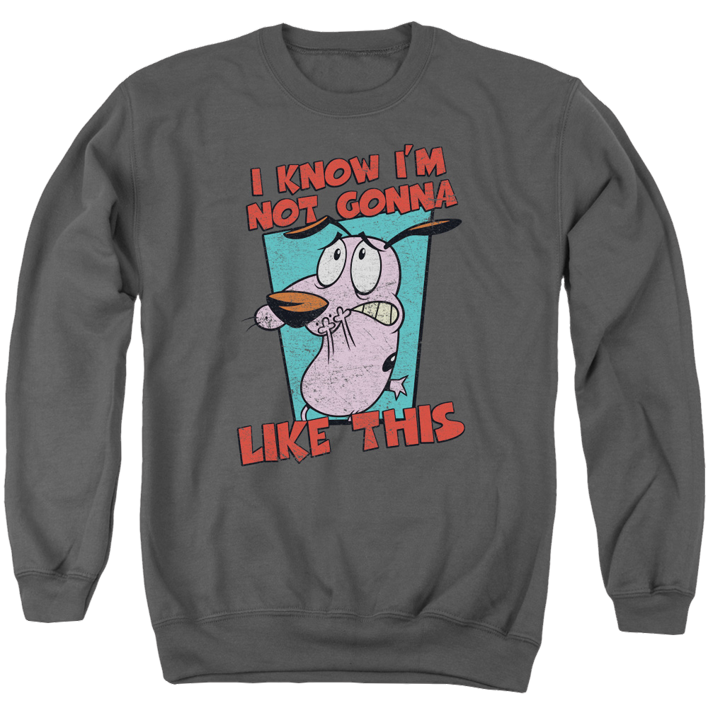Courage The Cowardly Dog Not Gonna Like - Men's Crewneck Sweatshirt Men's Crewneck Sweatshirt Courage the Cowardly Dog