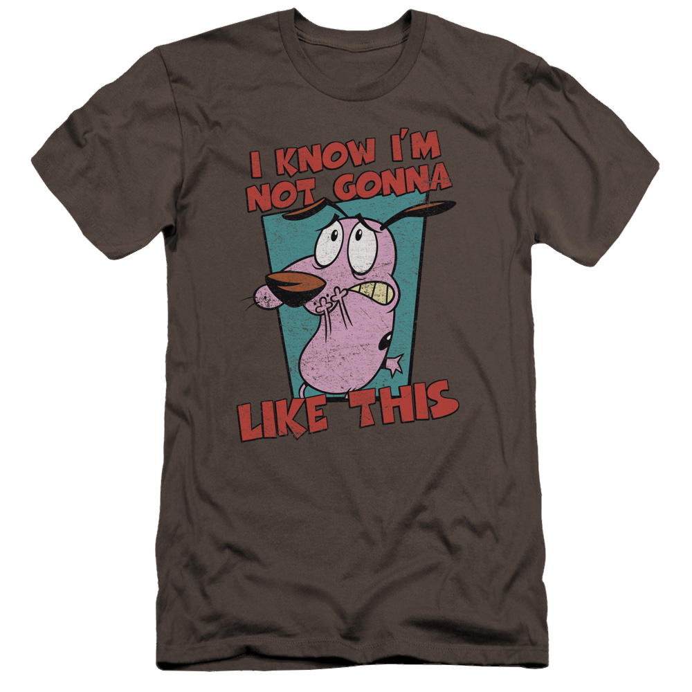 Courage The Cowardly Dog Not Gonna Like Premium Adult Slim Fit T-Shirt Men's Premium Slim Fit T-Shirt Courage the Cowardly Dog