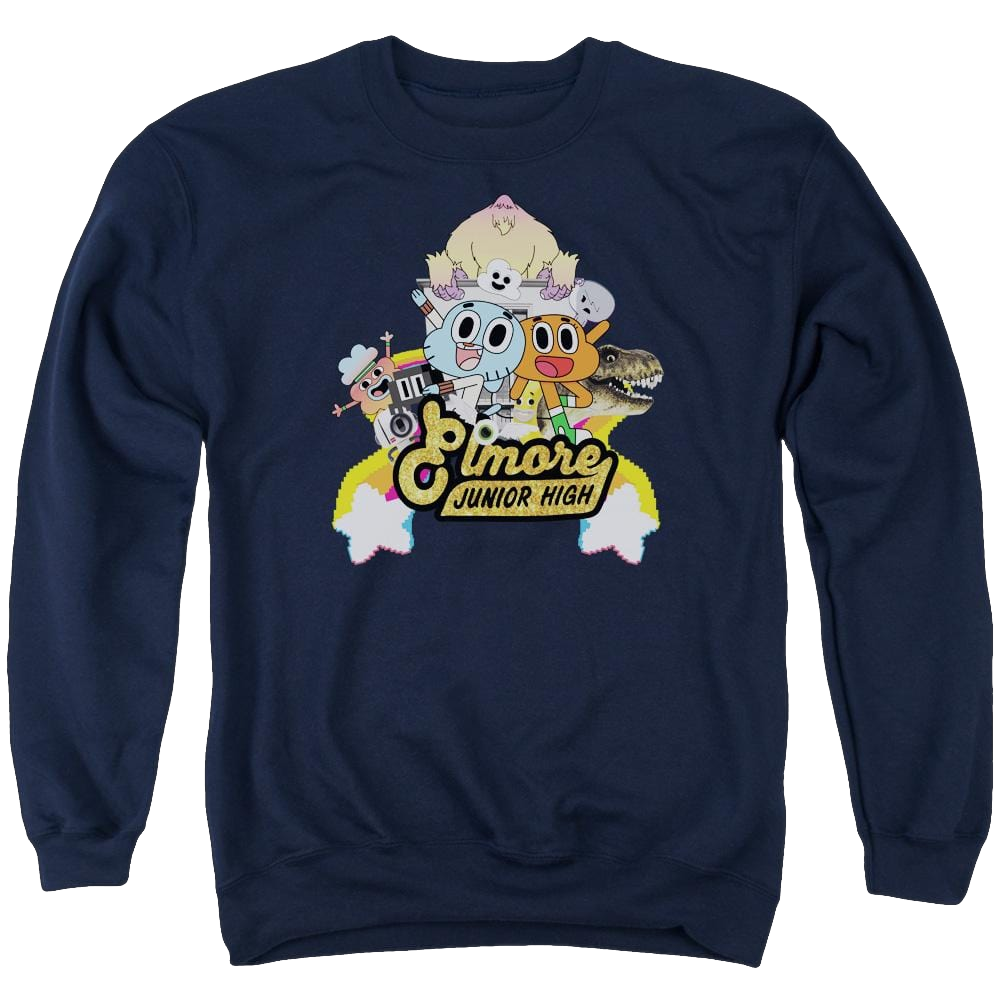 The Amazing World Of Gumball Elmore Junior High Men's Crewneck Sweatshirt Men's Crewneck Sweatshirt The Amazing World Of Gumball