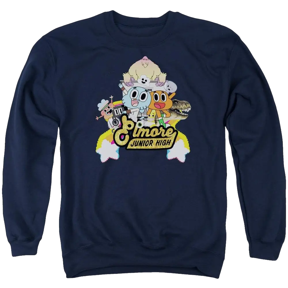 The Amazing World Of Gumball Elmore Junior High Men's Crewneck Sweatshirt The Amazing World Of Gumball