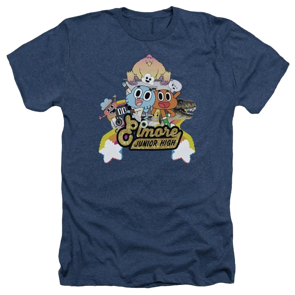 The Amazing World Of Gumball Elmore Junior High Men's Heather T-Shirt The Amazing World Of Gumball