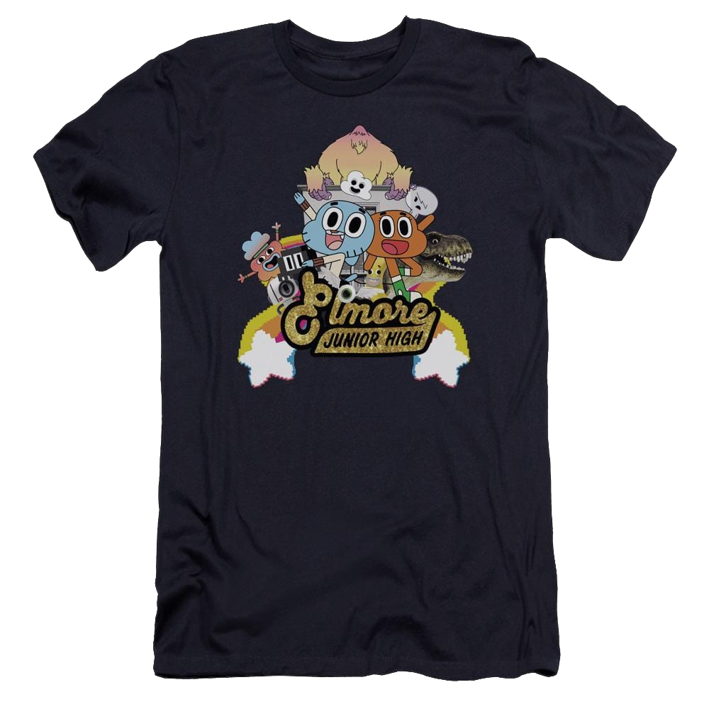 The Amazing World Of Gumball Elmore Junior High Men's Premium Slim Fit T-Shirt Men's Premium Slim Fit T-Shirt The Amazing World Of Gumball