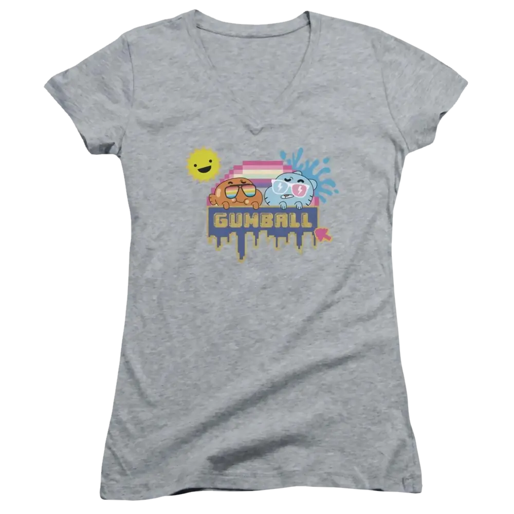 The Amazing World Of Gumball Sunshine Juniors V-Neck T-Shirt The Amazing World Of Gumball