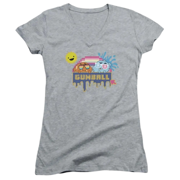 The Amazing World Of Gumball Sunshine Juniors V-Neck T-Shirt The Amazing World Of Gumball