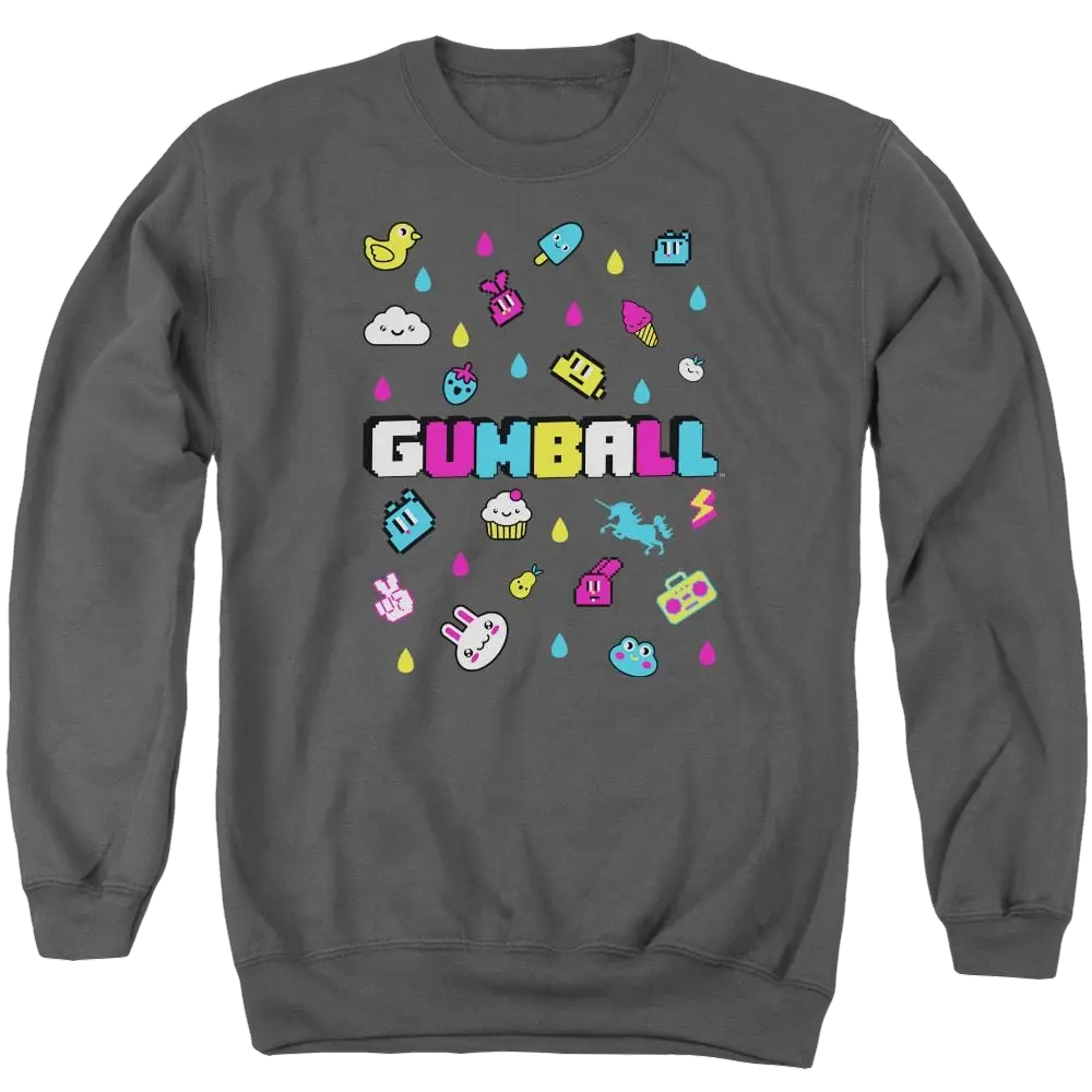 The Amazing World Of Gumball Fun Drops Men's Crewneck Sweatshirt The Amazing World Of Gumball