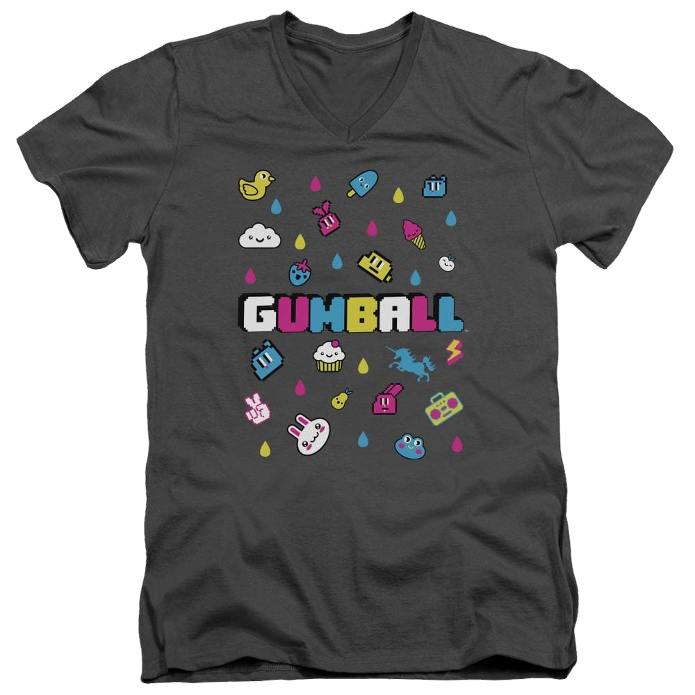 The Amazing World Of Gumball Fun Drops Men's V-Neck T-Shirt Men's V-Neck T-Shirt The Amazing World Of Gumball