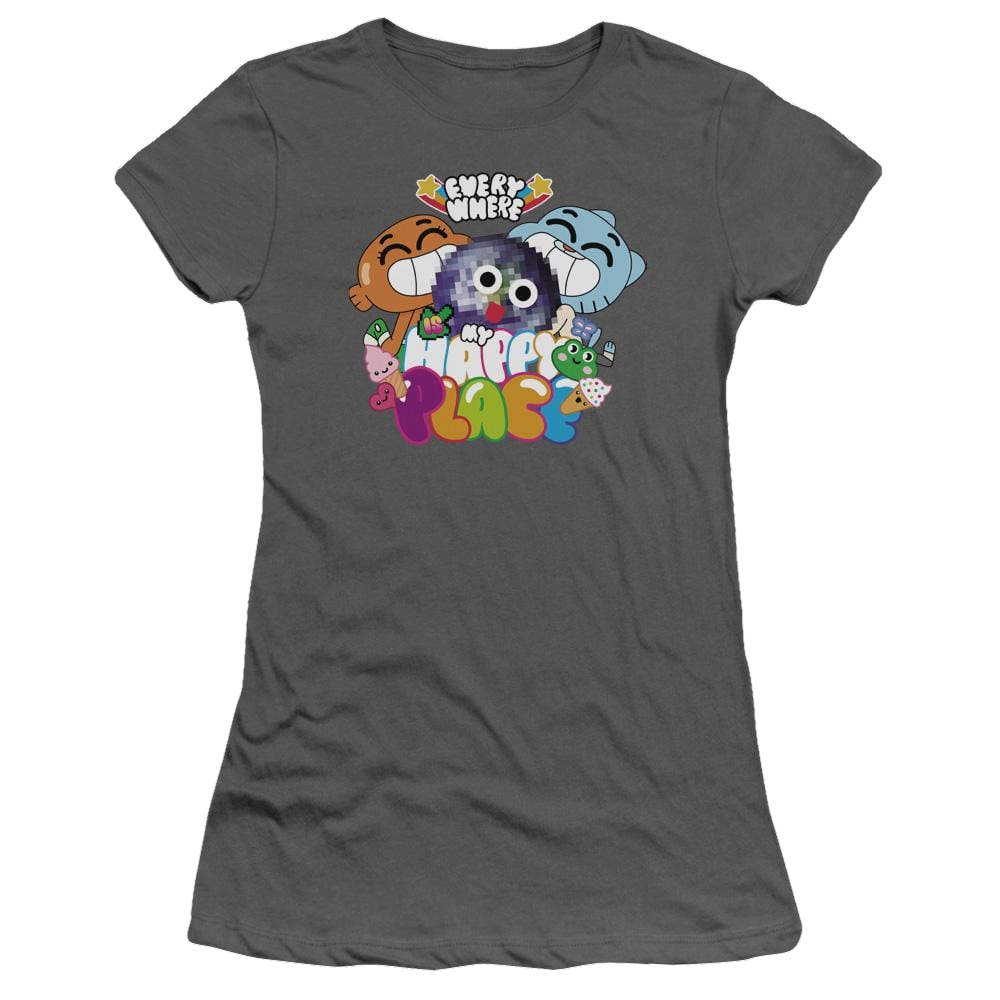 The Amazing World Of Gumball Happy Place Juniors T-Shirt Juniors T-Shirt The Amazing World Of Gumball