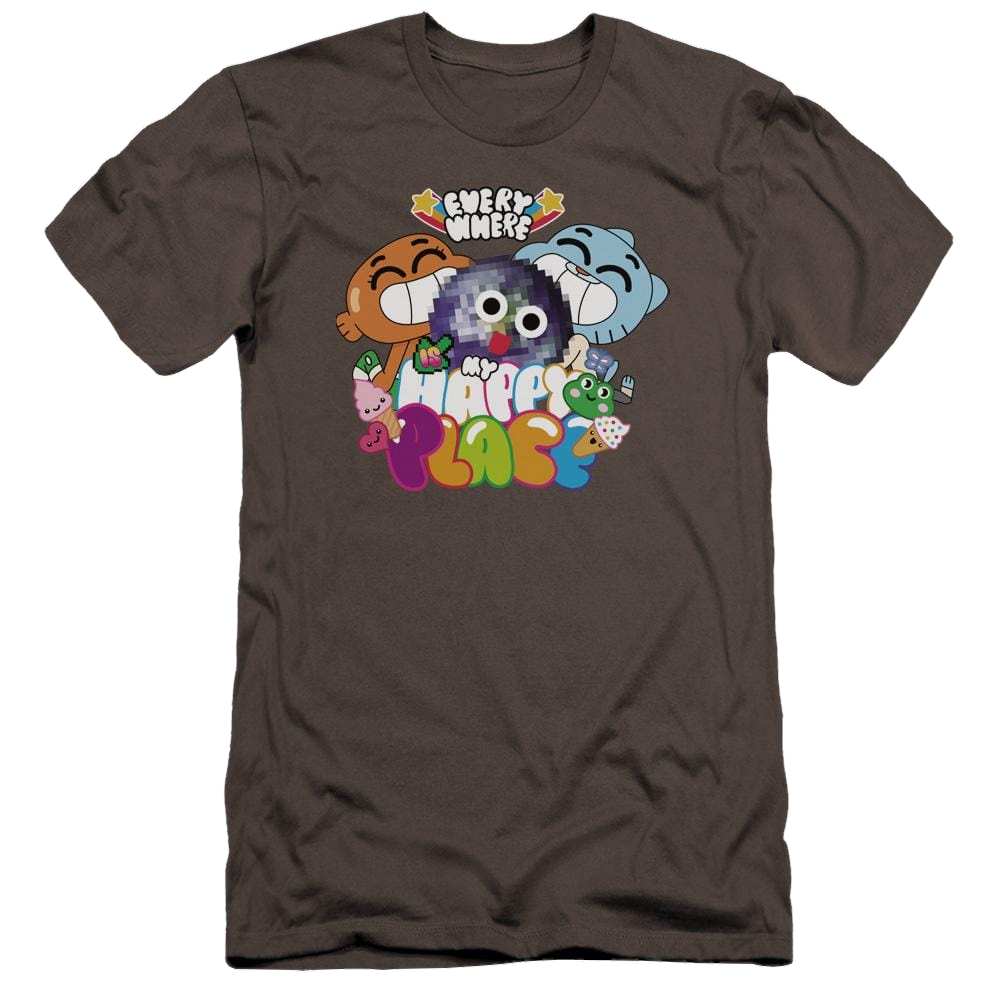 The Amazing World Of Gumball Happy Place Men's Premium Slim Fit T-Shirt Men's Premium Slim Fit T-Shirt The Amazing World Of Gumball