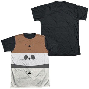 We Bare Bears Stack men's black back t-shirt