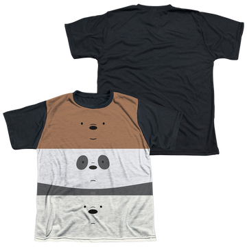 We Bare Bears youth black back t-shirt for ages 8 to 12
