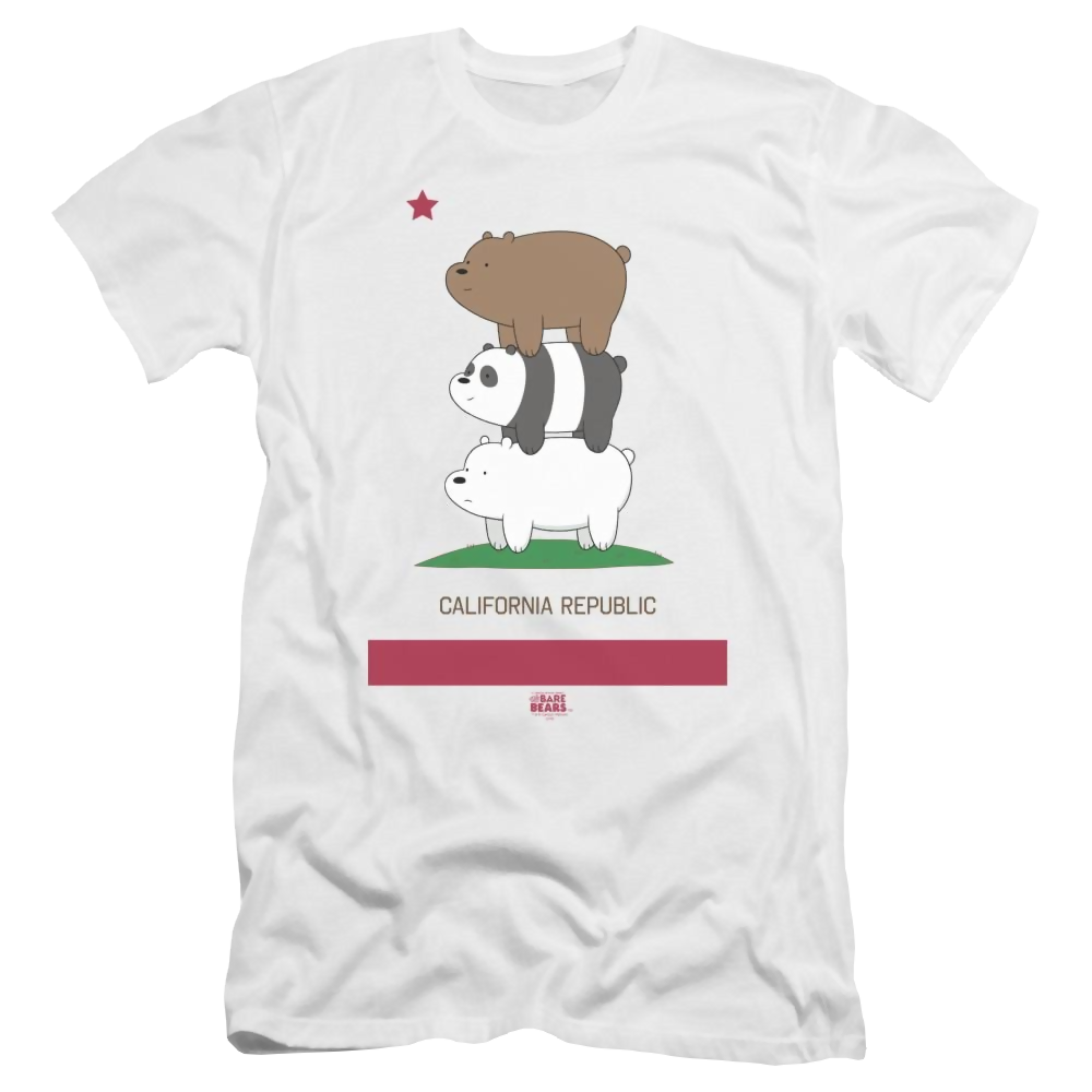 We Bare Bears Cali Stack Men's Premium Slim Fit T-Shirt Men's Premium Slim Fit T-Shirt We Bare Bears