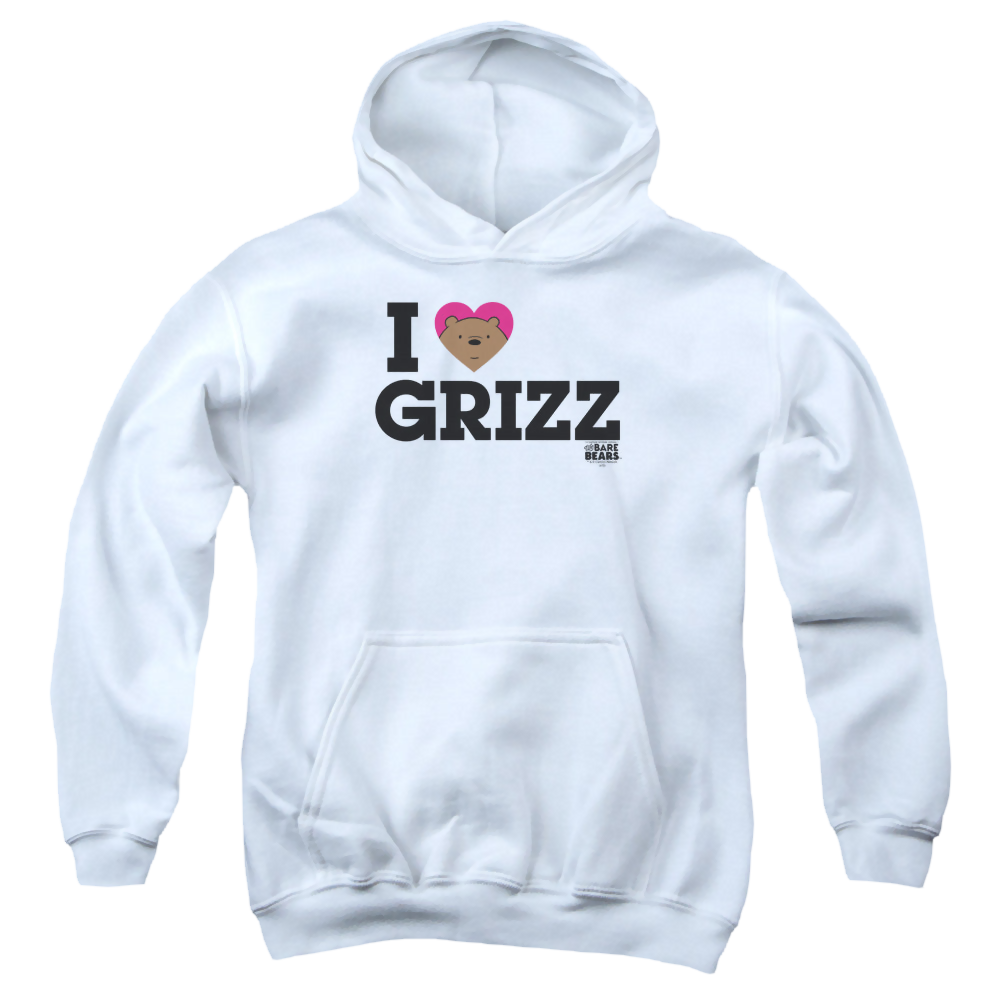We Bare Bears Heart Grizz - Youth Hoodie Youth Hoodie (Ages 8-12) We Bare Bears