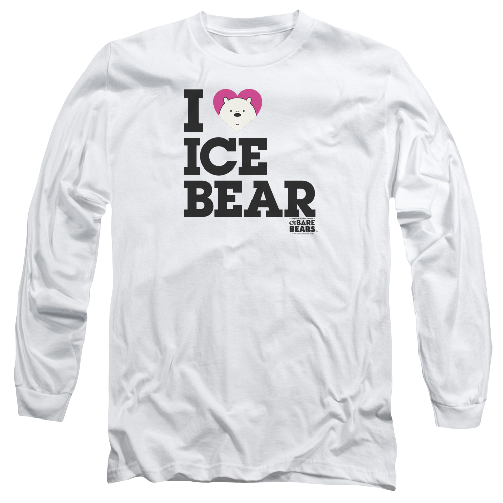We Bare Bears Heart Ice Bear Men's Long Sleeve T-Shirt Men's Long Sleeve T-Shirt We Bare Bears