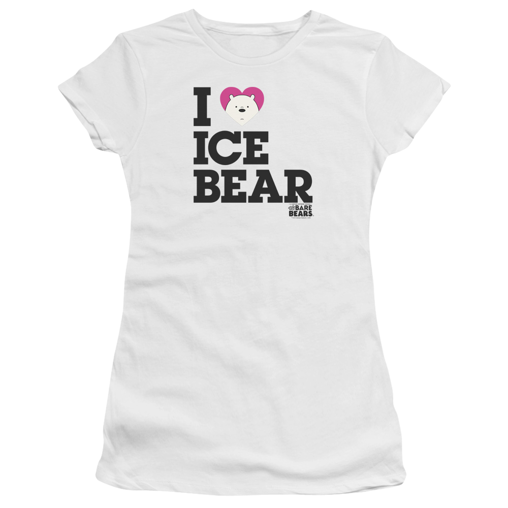 We Bare Bears Heart Ice Bear Juniors T-Shirt Juniors T-Shirt We Bare Bears
