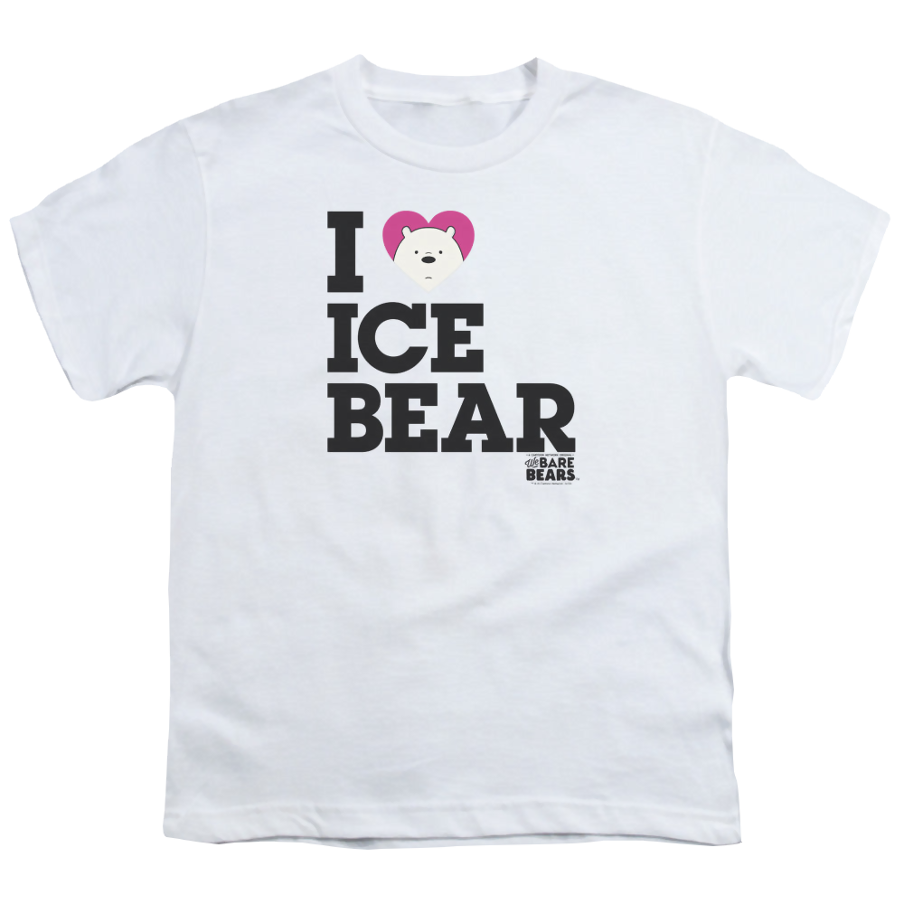 We Bare Bears Heart Ice Bear - Youth T-Shirt Youth T-Shirt (Ages 8-12) We Bare Bears