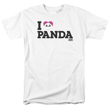White men's regular fit t-shirt with We Bare Bears Heart Panda graphic