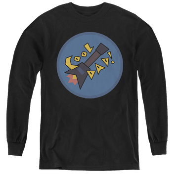 Black youth long sleeve t-shirt with Steven Universe Cool Dad graphic
