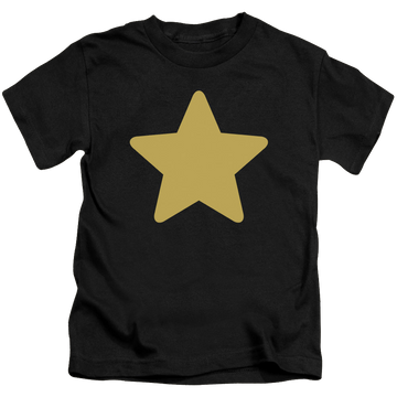 Black kid's t-shirt for ages 4 to 7 with Steven Universe Greg Star graphic