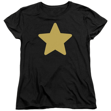 Black women's t-shirt with Steven Universe Greg Star graphic