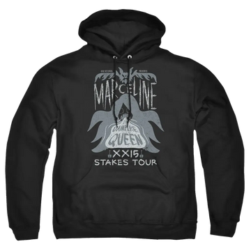 Black pullover hoodie with Adventure Time Marceline Concert graphic