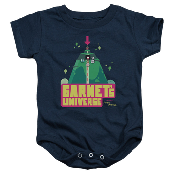 Navy baby bodysuit with Steven Universe Garnets Universe graphic