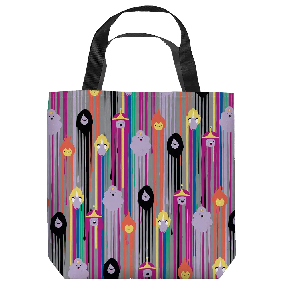 Adventure Time - Paint Drip Pattern - Tote Bag Adventure Time