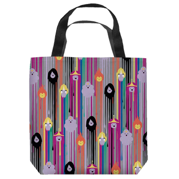 Adventure Time Paint Drip Pattern tote bag