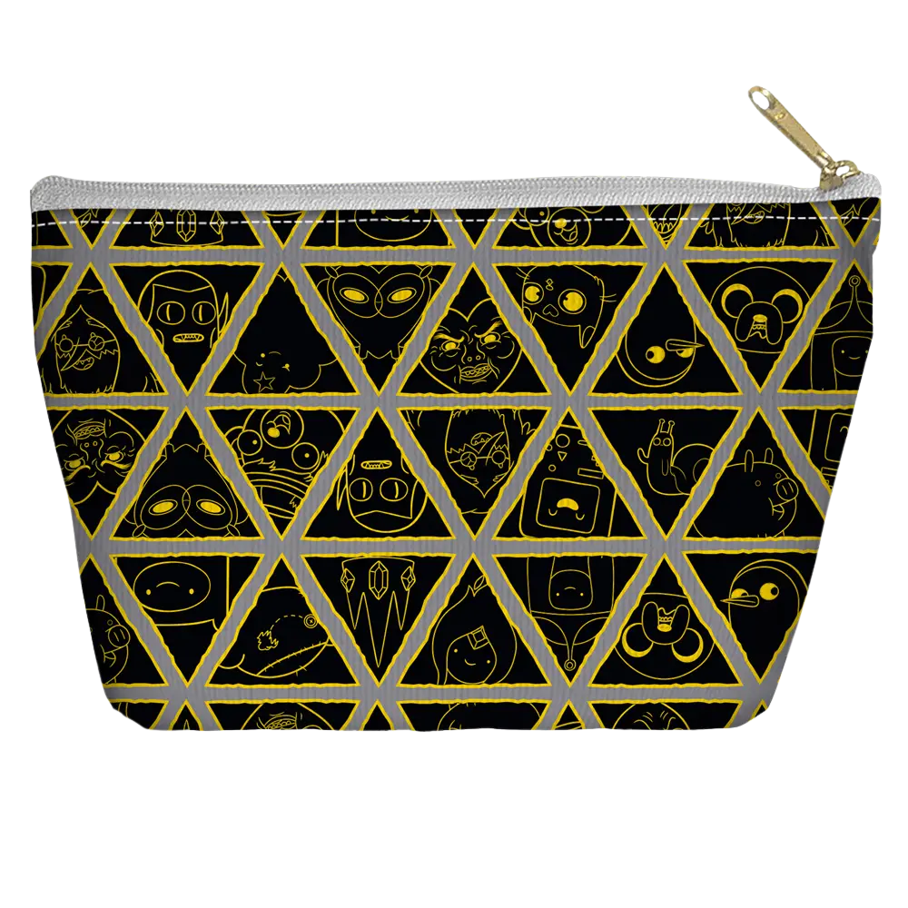 Adventure Time - Triangles Tapered Bottom Pouch Adventure Time