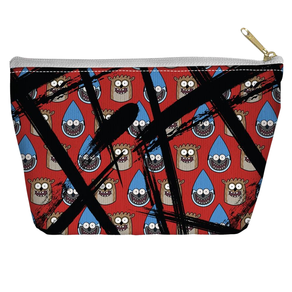 Regular Show - Head Crossout Tapered Bottom Pouch T Bottom Accessory Pouches The Regular Show