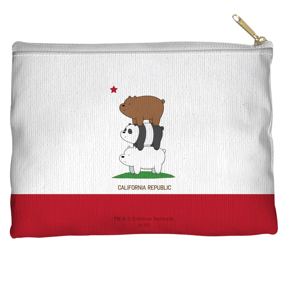 We Bare Bears Cali Bears - Straight Bottom Accessory Pouch Straight Bottom Accessory Pouches We Bare Bears