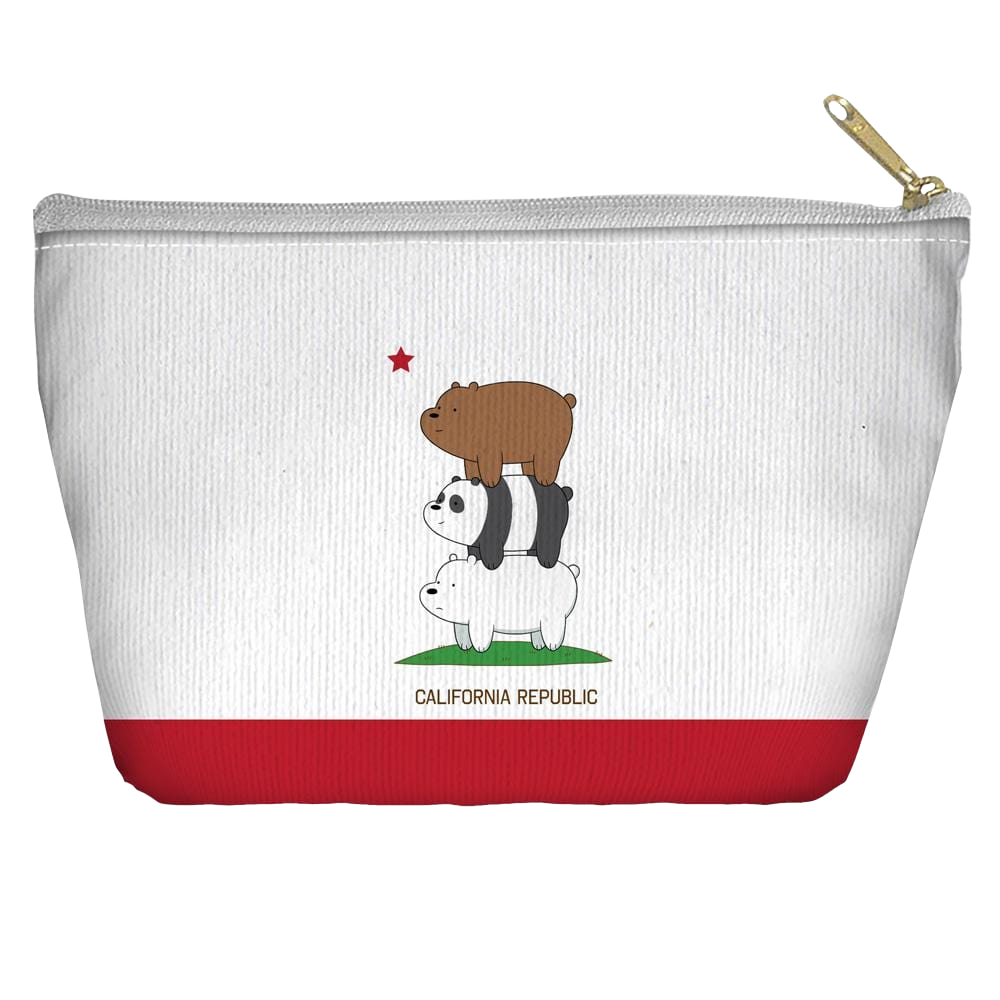 We Bare Bears Cali Bears - Straight Bottom Accessory Pouch T Bottom Accessory Pouches We Bare Bears