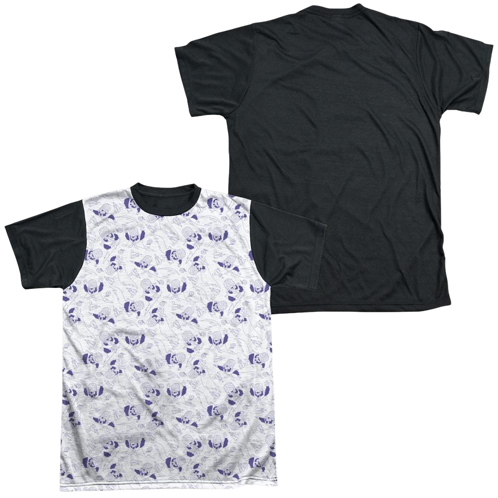 Powerpuff Girls Mojo Jojo Pattern Men's Black Back T-Shirt Men's Black Back T-Shirt Powerpuff Girls