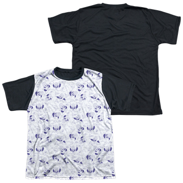 Powerpuff Girls Mojo Jojo Pattern youth black back t-shirt for ages 8 to 12