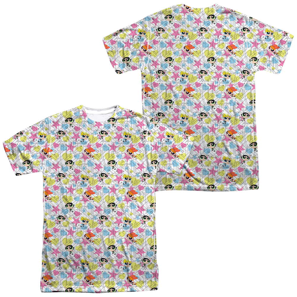 Powerpuff Girls Powerpuff Pattern Men's All Over Print T-Shirt Men's All-Over Print T-Shirt Powerpuff Girls