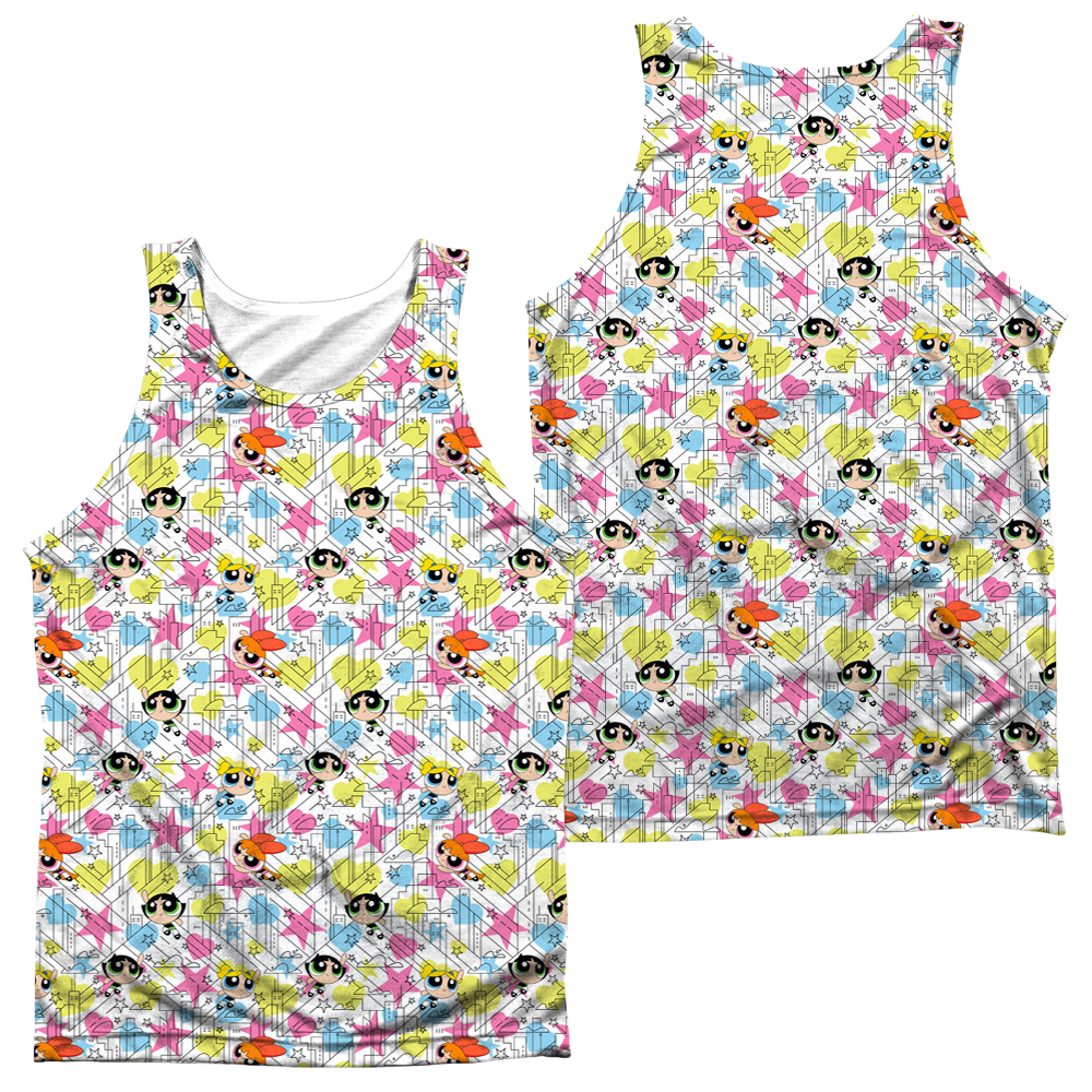 Powerpuff Girls Powerpuff Pattern Men's All Over Print Tank Men's All Over Print Tank Powerpuff Girls