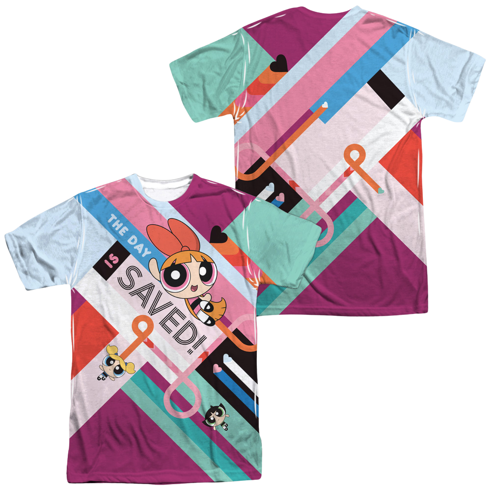 Powerpuff Girls The Day Is Saved Men's All-Over Print T-Shirt Men's All-Over Print T-Shirt Powerpuff Girls