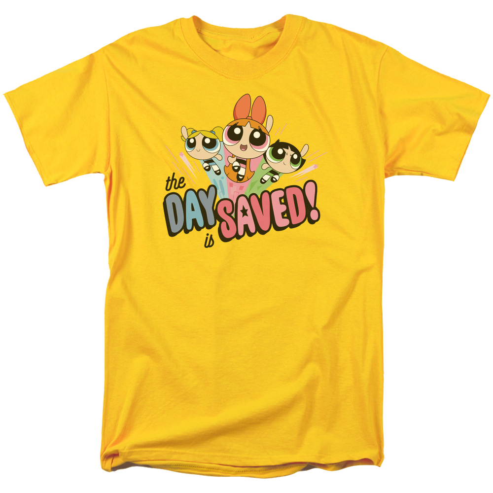 Powerpuff Girls The Day Is Saved - Men's Regular Fit T-Shirt Men's Regular Fit T-Shirt Powerpuff Girls